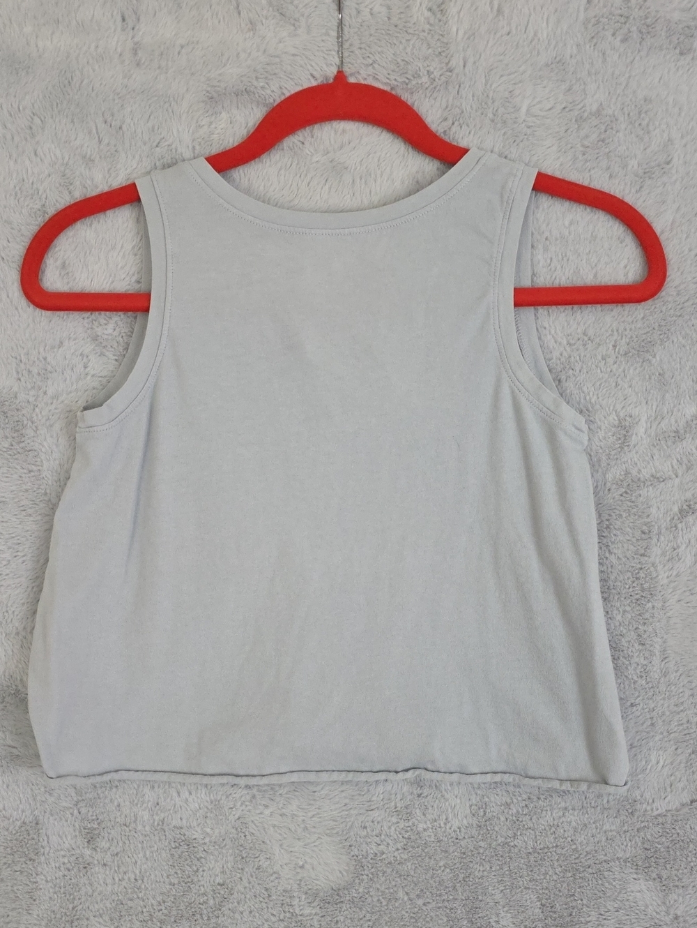 *R+D Gray Cropped Henley Tank Top Snap Front Sleeveless Women's Large 12-14 - Picture 9 of 9